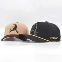 Gorra de Béisbol/Golf Deportiva Clásica Personalizada OEM con Logotipo Bordado en 3D de Leopardo y Cuerda Perforada con Corte Láser