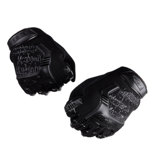 Gants tactiques HBG1001 en tissu tricoté élastique en nylon vert camouflage noir kaki avec points et languettes en silicone pour la protection - Product Image 2