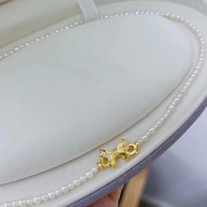 Boucle papillon brossée de précision en argent S925 pour accessoire de perle DIY, pour collier chaîne de pull tendance - Product Image 2