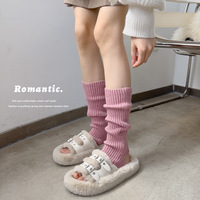 Chaussettes chaudes tricotées en fibre acrylique pour femme, longues (40-50 cm), colorées, style ample, pour l'automne et l'hiver