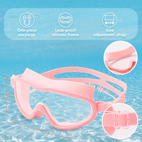 Lunettes de natation anti-buée en silicone souple pour enfants et adolescents Grande conception de dessin animé pour les nageurs