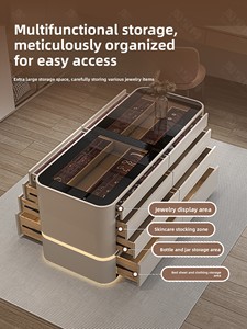 Armoire îlot pour <span class=keywords><strong>dressing</strong></span>, style français, en bois massif, haut de gamme, avec rangement pour bijoux, commode à tiroirs double face sur pied pour chambre à coucher - Product Image 2