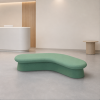 Ensemble de canapés de bureau de style moderne, forme créative et spéciale, pour banque, entreprise, zone de réception, hall, tissu synthétique durable