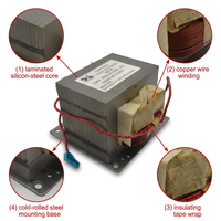 Noyau de transformateur EI105 pour amplificateur audio, alimentation monophasée, isolation abaisseur de tension
