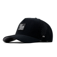Hoge Kwaliteit Laser Gesneden Gat Sport Cap Custom 5 Panel Rubber Pvc Logo Honkbal Hoed Ademende Gorras