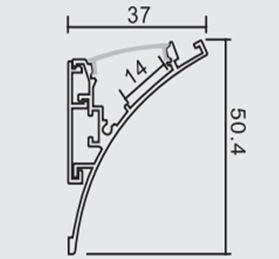 Canal de profil <span class=keywords><strong>Led</strong></span> en aluminium SDW-BD1 sans garniture, moulures décoratives en plâtre pour les murs de la maison moulure d'éclairage de <span class=keywords><strong>corniche</strong></span> de plafond - Product Image 3