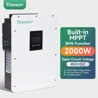 Convertisseur solaire hybride abordable 2KW 2Kva 12V IP21 IP54 DC vers AC à onde sinusoïdale pure monophasé, adapté à un usage familial