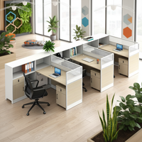 Nouveau bureau de travail moderne et durable 2026 avec cloison d'écran, tiroirs et armoires de grande capacité, bureau informatique