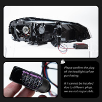 XUNBAI Faro Delantero LED Proyector DRL Azul para VW Polo Mk6 2019-2024 con Señal de Giro Secuencial, Plug & Play, 12V 25W, Automático