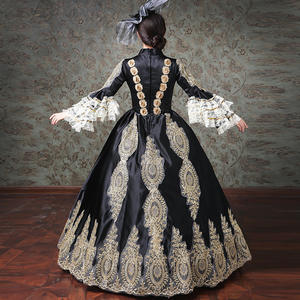 Vestido de <span class=keywords><strong>Drama</strong></span> Europeo, Vestido Medieval Retro Gótico, Vestido de Corte Real, Disfraz de Ópera Vintage - Product Image 3