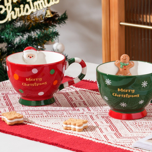 Tasse à petit-déjeuner, tasse de Noël, tasse en céramique à motif de dessin animé, tasse à café créative de Noël - Product Image 5