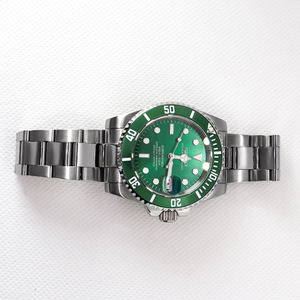 Reloj de buceo automático de acero inoxidable con cristal de zafiro, esfera de 40 mm de diámetro, cristal de zafiro verde, relojes japoneses vintage - Product Image 2