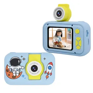 귀여운 만화 어린이 인스턴트 카메라 어린이 재미 크리스마스 선물 디지털 카메라 내장 게임 2.0 인치 X2 어린이 사진 카메라