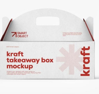 Boîte en carton ondulé Kraft E Flute avec poignée, séparateur et impression extérieure pour l'emballage de lait et de boissons, vente en gros