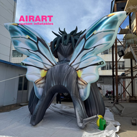 Modèle de déesse personnalisé gonflable populaire de 5 m de haut avec ailes de papillon, activité de fête d'exposition d'art personnage d'elfe gonflable