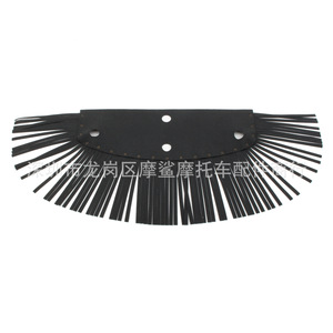 Cubierta para reposapiés de motocicleta Moshark con borlas de cuero negras para Harley Davidson Honda Suzuki Glide - Product Image 2