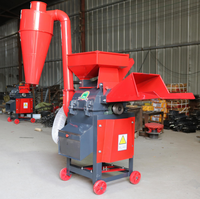Machine de découpe et de broyage automatique de paille et d'herbe sèche à moteur diesel pour l'alimentation animale, hacheuse de fourrage multifonctionnelle