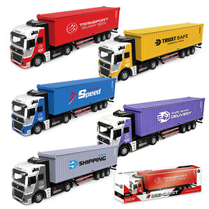 Modellino di <span class=keywords><strong>Camion</strong></span> Semirimorchio Container in Lega Pressofusa 1/36 con Funzione Pull-Back, Giocattolo per Bambini - Product Image 1