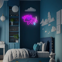Neon Sign Anime Desain Bebas Kustom, Pengiriman Cepat, Fleksibel, DIY untuk Dekorasi Ruang Game, Warnet, Merokok dengan Kacamata