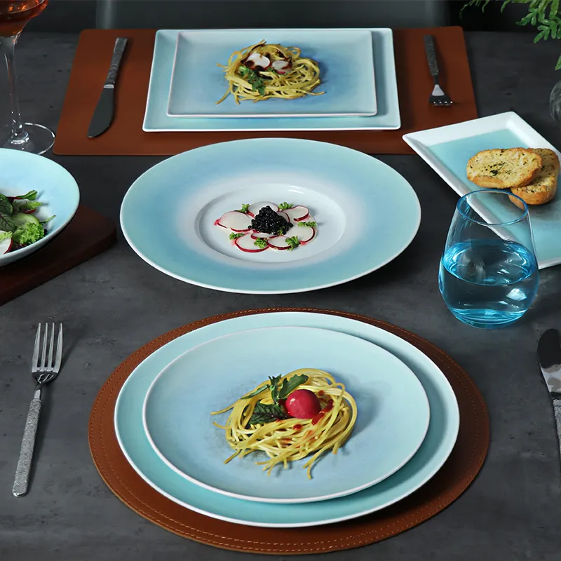 Hotel Supply Nordic Christmas Dishes Plate Set Platter Luxury Tableware Restaurant Crockery Set Plates Dinnerware For Restaurant