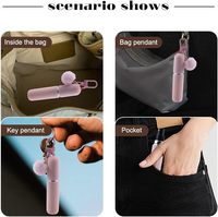 Atomizador de Perfume Portátil Recargable de 5ml con Logotipo Personalizado, con Llavero de Pompón para Bolsos y Mochilas de Mujer, para Uso Diario