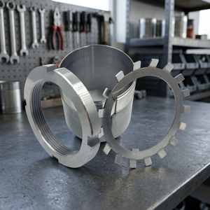 Split Back Bushing 30mm Shaft Diameter Carbon Steel <b>Threaded</b> Press Fit Mounting 30mm Length Self-Lubricating Round Bore AOH3060 - Product Image 2