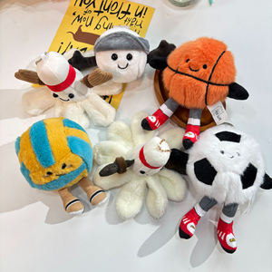OEM ODM <span class=keywords><strong>Personnalisé</strong></span> Pendentif Peluche Dessin Animé Sportif (Basketball, Football, Badminton, Rugby, Tennis, Billard) Vente en Gros - Product Image 2