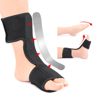 Orthèse AFO pour pied tombant avec attelle en aluminium amovible, protège-cheville pour la fasciite plantaire, attelle de soutien post-AVC