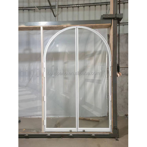 أبواب زجاجية فرنسية مقوسة حديثة وآمنة ومقاومة للماء مع نظام قفل متعدد النقاط للفلل السكنية والمنازل الكبيرة - Product Image 4