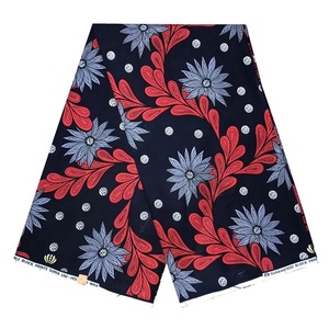 迪拜服装热卖蜡印真丝蜡染面料批发 - Product Image 3