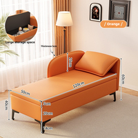 Chaise longue en cuir confortable de style moderne nordique, luxe léger, pour bureau, hôtel, salon, chambre à coucher