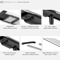 Puces LED SMD Bridgelux LED 3030, montage mural IP65, lampadaire solaire 120W, batterie LiFePO4, lampadaire solaire LED avec caméra