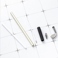 Mini jeux de golf de bureau ensemble de stylo à bille cadeaux drôles pour golfeur Golf Club ensemble de stylos à bille en métal avec vert