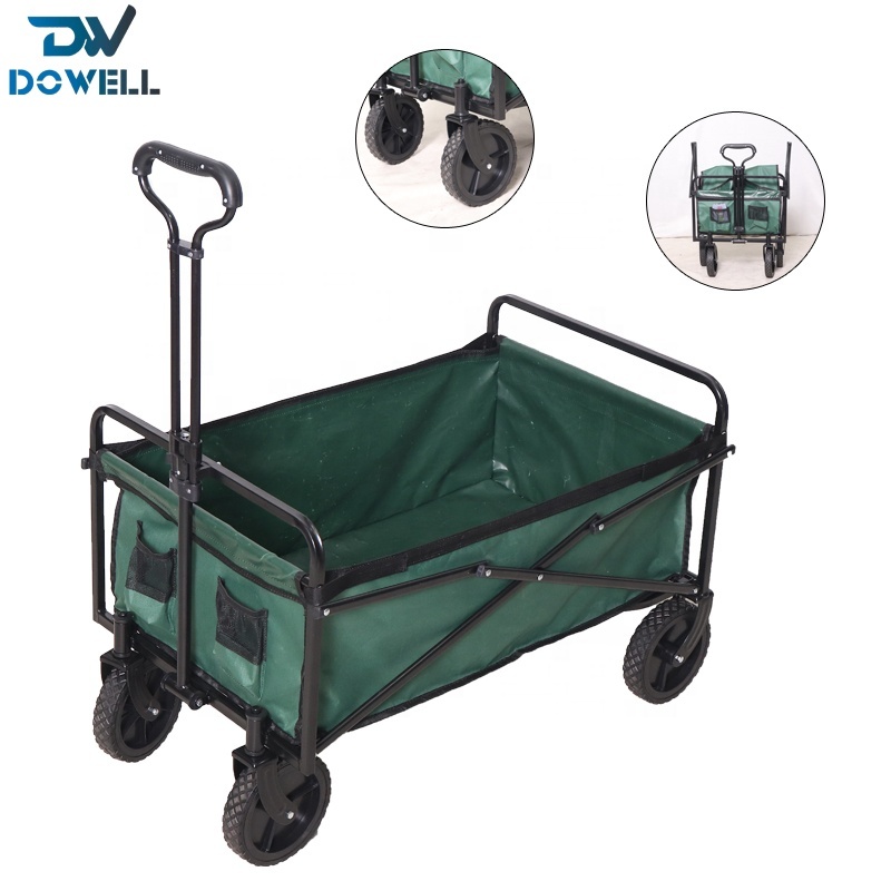 Folding Metal Fabric Cargo Bike Trailer