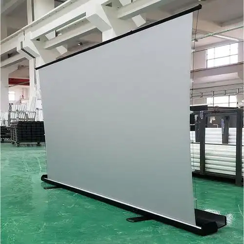 Floor Rising 100 Inch Size 72-120 Inch Black White Shell Intelligent Control Motorized  Electric 4K Projection Screen