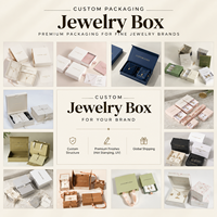 Boîte à bijoux de voyage en papier recyclable personnalisable avec finition brillante et mate et couvercle et base gaufrés, boîtes à bijoux de luxe