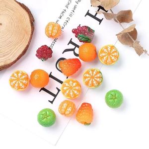 Cabochon en résine 3D miniature, fruits simulés peints à la main (œuf, raisin, orange) pour scrapbooking, DIY, accessoires pour nœuds à cheveux - Product Image 3