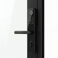 Serrure à code pour porte coulissante en aluminium, qualité aéronautique, multi-verrous, rigide, anti-effraction, acoustique, double vitrage, barrière thermique à l'argon