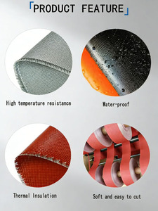 Tissu en fibre de verre ignifuge, tissu ignifuge <span class=keywords><strong>enduit</strong></span>, rideau flexible anti-fumée, livraison rapide, exécution ponctuelle - Product Image 5