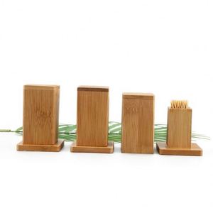 Large Natural <b>Bamboo</b> Toothpick Box Private Label Thickening Tooth Picks <b>Container</b> for Restaurant - Product Image 6