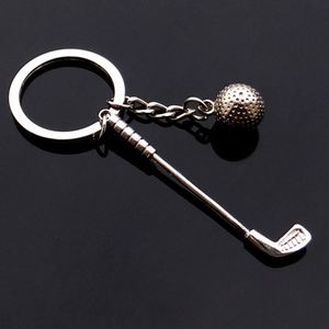 Porte-clés décoratifs en métal créatifs, miniatures 3D de badminton, bowling, tennis, tennis de table, golf, football - Product Image 4