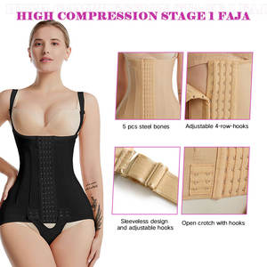 Faja Colombiana de Alta Compresión con Control de Abdomen y Varillas de Acero, Body para Mujer con Abertura en la Entrepierna, Etapa 1 Postoperatoria, Faja Moldeadora al por Mayor - Product Image 6