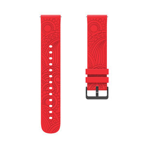 Bracelet de montre en caoutchouc de silicone pour Samsung pour Galaxy Watch 4 5 Active <span class=keywords><strong>2</strong></span> Bracelet <span class=keywords><strong>Garmin</strong></span> Bracelet <span class=keywords><strong>Venu</strong></span> <span class=keywords><strong>Sq</strong></span> 20mm Gaufrage Bande - Product Image 4
