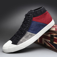Chaussures classiques pour hommes multicolores, chaussures plates respirantes en toile, baskets basses à lacets décontractées pour hommes, espadrilles 9047
