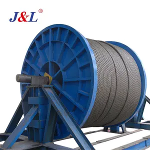 Julisling Factory Sale 6X65FNS+FC Ungalvanized Lifting and Elevator 16mm Steel Wire Rope Lifts Smooth ISO Galvanized Cutting GB