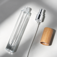 Flacons de parfum en verre cosmétique haut de gamme de 10 ml avec bouchon à vis, impression sérigraphique, forme rectangulaire, logo et boîte personnalisés