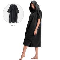 Serviette de bain à capuche en microfibre pour adulte, poncho de surf pour adulte, impression numérique changeante, broderie personnalisée en coton