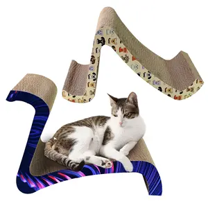 Mode desain unik cakar kucing dengan kertas horoskop bergelombang dan kardus ruang santai terbuat dari wol dan kertas kotoran kucing - Product Image 1