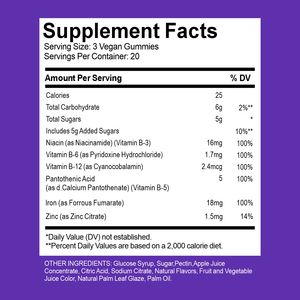 C vitamini ile OLLI özel etiket Vegan demir Gummies-20 mg büyük tatma doğal lezzet sakızlı takviyesi ücretsiz çiğneme - Product Image 2