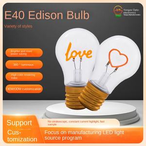 หลอดไฟเอดิสัน E40 แบบขั้วเกลียว ทรงฟิลาเมนต์ แสงวอร์มไวท์ โปร่งใส สไตล์เรโทร สำหรับสวน ปรับความสว่างได้ รับประกัน 2 ปี - Product Image 5